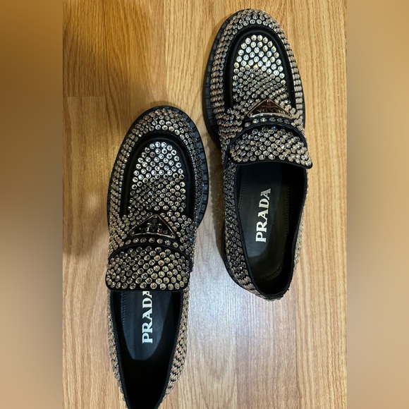 PRADA Crystal Loafers (Women’s) - Size 10 - Pre-owned - Pristine Condition - Picture 2 of 11
